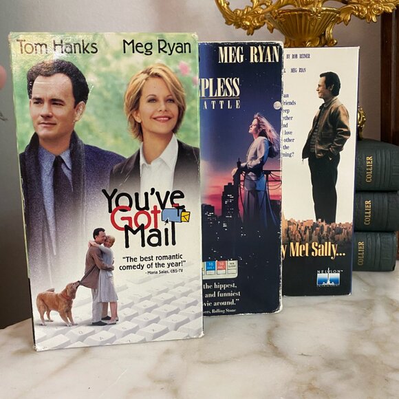 Lot of VHS 90s Cozy Autumn Fall Themed Meg Ryan Romantic Comedy Movies - Picture 1 of 6